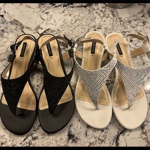 Alex Marie Wedge Rhinestone Sandals
